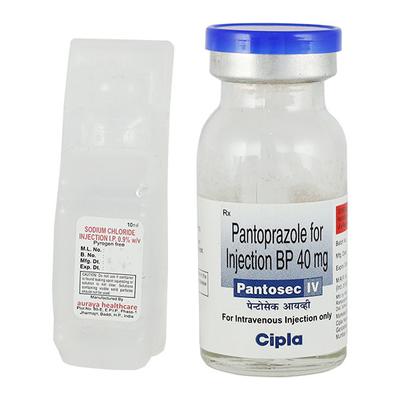 Pantosec 40mg Injection 10ml - Ulcer/Reflux/Flatulence-Aaa