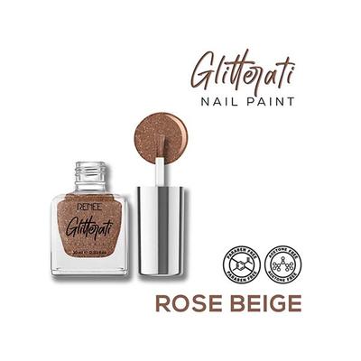 RENEE Glitterati Nail Paint - Rose Beige 10 ml - Nail Polish