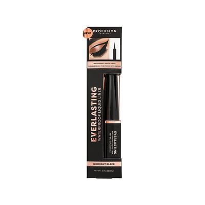 Profusion Cosmetics Everlasting Waterproof Liquid Eyeliner Midnight Black (3ml) - Eyeliners