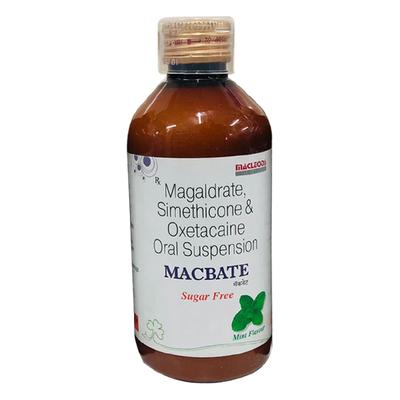 MACBATE MINT SUGAR FREE Oral Suspension 200ml - Ulcer/Reflux/Flatulence-Aaa