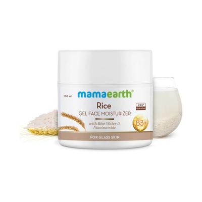 Mamaearth Rice Gel Face Moisturizer with Rice Water & Niacinamide for Glass Skin 24h Hydration 100ml - Face Moisturizers