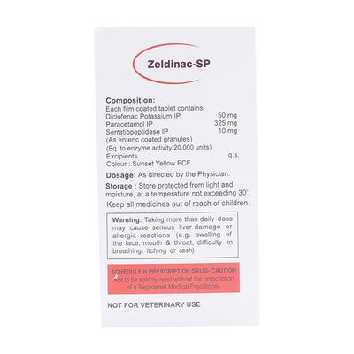Zeldinac SP Tablet 10'S - Pain relief-Nsa