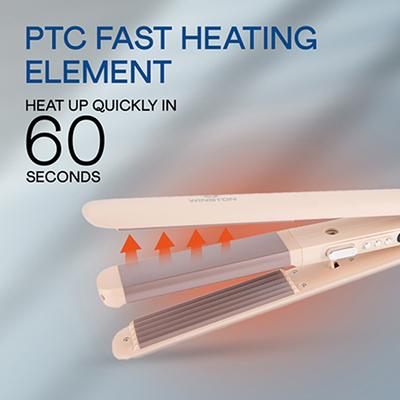 Winston Hair Straightener Crimper 2 In 1 Hair Styler With Multiple Temperature (Pink) 1's - Multi-Stylers