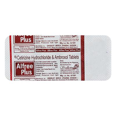 ALFREE PLUS Tablet 10's - Cough And Cold-Cou