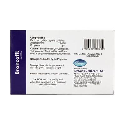 Broncofil 100mg Capsule 10'S - Asthma/COPD-Ast