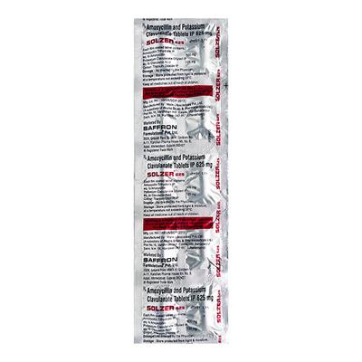 SOLZER 625 Tablet 10's - Bacterial Infections-Pen