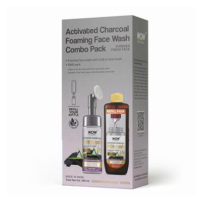 WOW Skin Science Activated Charcoal Foaming Face Wash Save Earth Combo Pack 1's - Face Washes