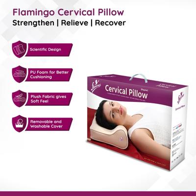 Flamingo Cervical Pillow (OC - 2032) - Regular - Pads And Pillows