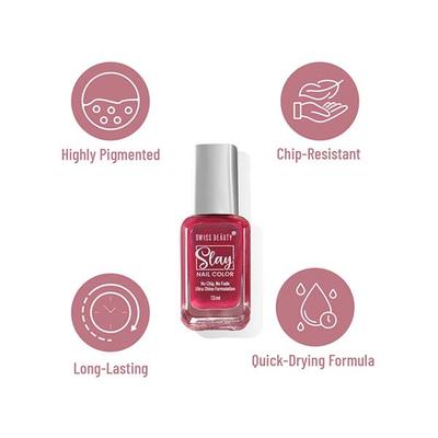 Swiss Beauty Slay Nail Color, Shade - Gaze Star 13 gm - Nail Polish