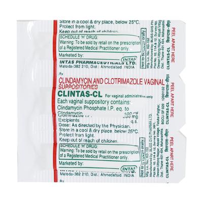 Clintas CL Suppository 3'S - Vaginal Conditions-Pre