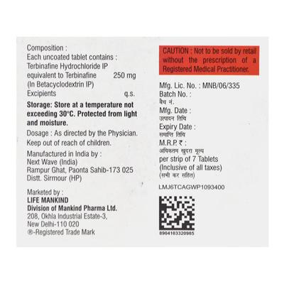Terbinaforce 250mg Tablet 7'S - Fungal Infections-Anf