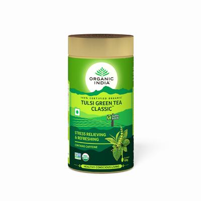 Organic India Tulsi Green Tea Classic Powder 100 gm - Teas