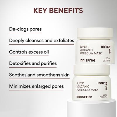 Innisfree Super Volcanic Pore Clay Mask 20 ml - Masks & Peels