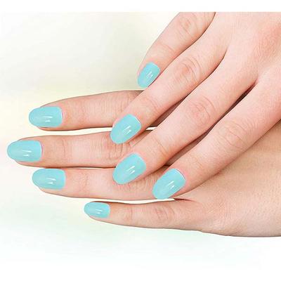 Nails On Board Handmade Press On Gel Nails- Pastle Aqua Blue Small 50 gm - Nail Care