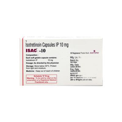 Isac 10mg Capsule 10'S - Acne-Acn