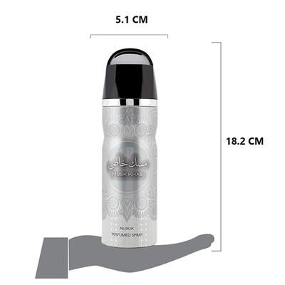 NUSUK Musk Khas Deodorant For Men & Women, Perfumed Body Spray 200 ml - Deodorants/Roll-Ons