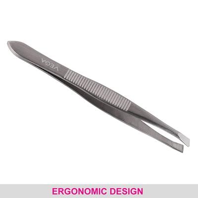 Vega Tweezer - Square Tip, Silver, (VC2TW-01) 2's - Tweezers