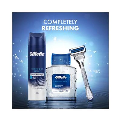 Gillette After Shave Splash Refreshing Breeze, White 100ml - Aftershave Lotion