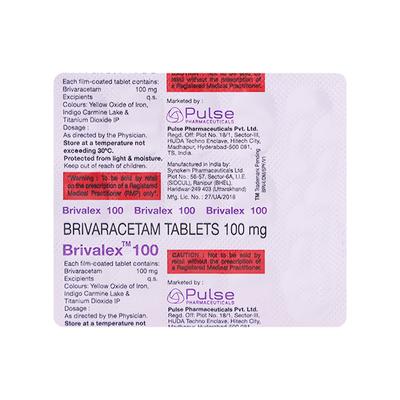 BRIVALEX 100 Tablet 15's - Epilepsy/Convulsion-Ant