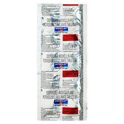MOXCLAV DS DISTAB 457mg Tablet 10'S - Bacterial Infections-Pen