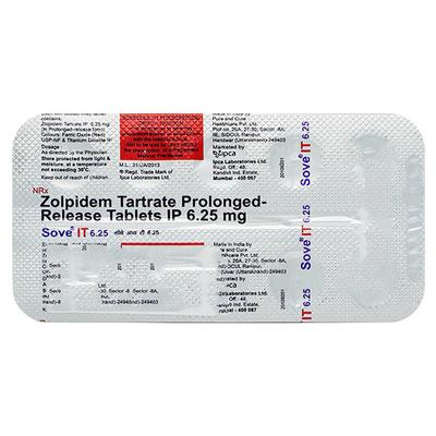 Sove IT 6.25mg Tablet 10'S - Hypnosis-Hyp