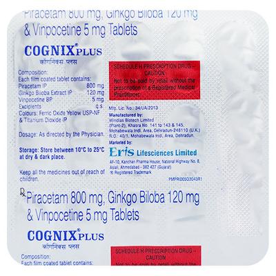 COGNIX PLUS Tablet 15's - Nootropics And Neurotrophics