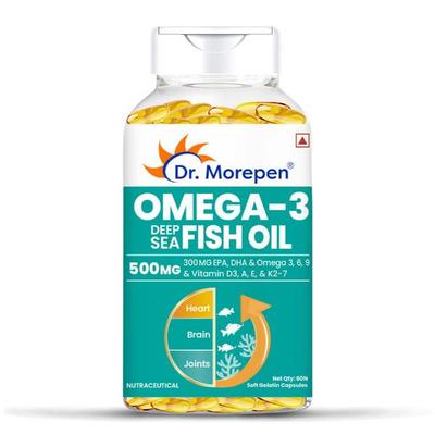 Dr. Morepen Omega 3 Deep Sea Fish Oil Capsule 60's - Omega Fish Oil Fatty Acids