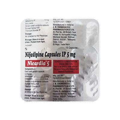 NICARDIA 5 Capsule 15's - Hypertension-Cal
