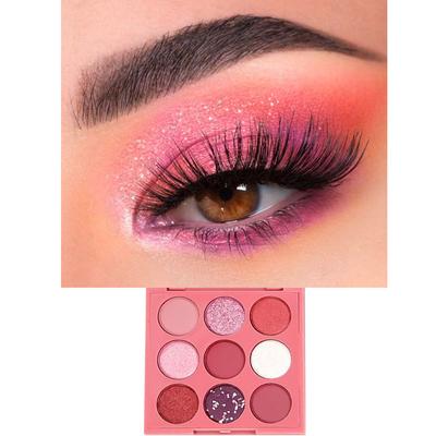 Miss Rose 9 Color Matte & Glitter Mini Eyeshadow Palette 7001 - 122N 01 7.5 gm - Face Palettes