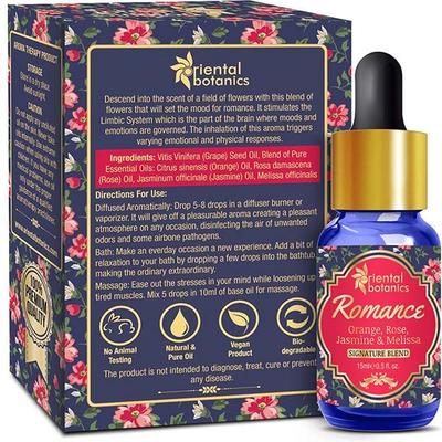 Oriental Botanics Romance Aroma Therapy Diffuser Oil (Orange, Rose, Jasmine & Melissa) 15 ml - Creams/Oils/Lotions