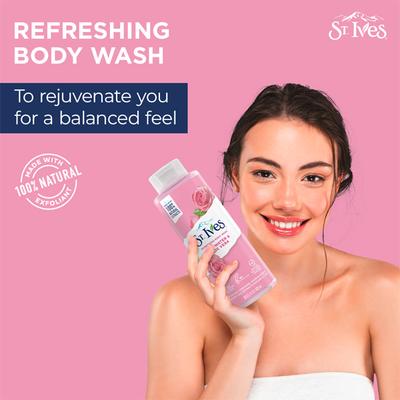 St. Ives Refreshing Rose Water & Aloe Vera Body Wash 473 ml - Shower Gels & Body Wash