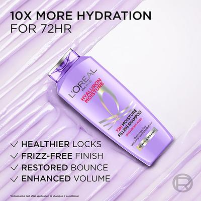 L'Oreal Paris Hyaluron Moisture 72H Moisture Filling Shampoo With Hyaluronic Acid 340 ml - Shampoos