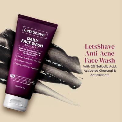 LetsShave Anti Acne Daily Face Wash 100 ml - Face Washes