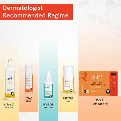 SkinQ Glow & Detan DIY Active Facial Kit - Multi Use 200 ml - Facial Kits