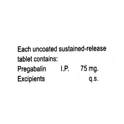 Preganerve SR 75mg Tablet 10'S - Neuropathic Pain-Dru