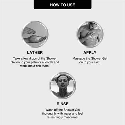 Aramusk White Charcoal Shower Gel 250 ml - Shower Gels & Body Wash