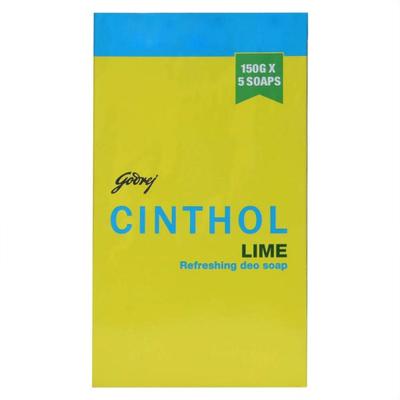 Cinthol Lime Refreshing Deo Soap (Pack Of 5 x 150g) 1 s - Soaps