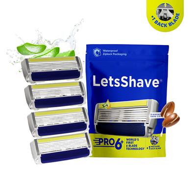 LetsShave Pro 6 Plus Razor Blades - Men 4's - Razors & Cartridges