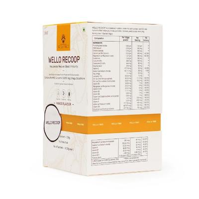 WelloTree Wello Recoop Protein Powder - Mango Flavour (Pack Of 6 x 18g) 1s - Protein Drink