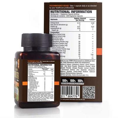 WOW Life Science Immunity Booster Veg Capsules 60's - Vitamin C