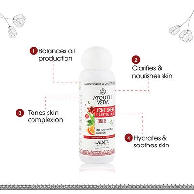 Ayouthveda Acne Enemy Clarifying Facial Toner 100 ml - Toners