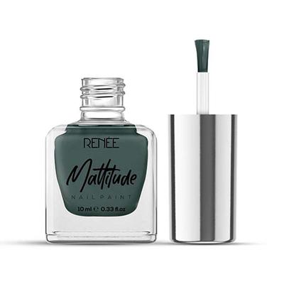 RENEE Mattitude Nail Paint - Algae Green 10 ml - Nail Polish