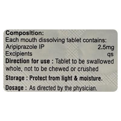 NULET 2.5 Mouth Dissolving Tablet 15's - Schizophrenia-Aps