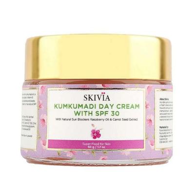 Skivia Kumkumadi Day Cream with SPF-30 with Raspberry Oil & Vitamin E 50 gm - Lotions & Creams