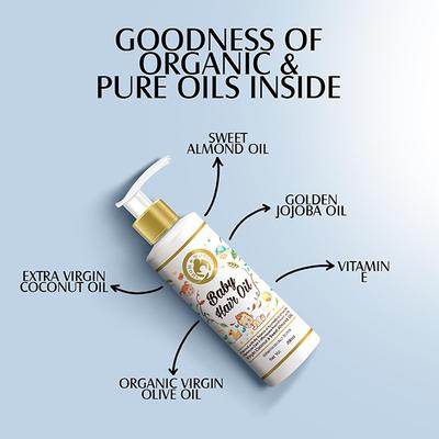 Mom & World Baby Hair Oil 200 ml - Creams, Lotions & Oils