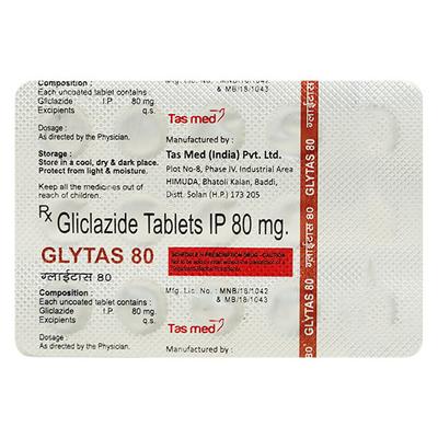 GLYTAS 80 Tablet 15's - Diabetes-Ant