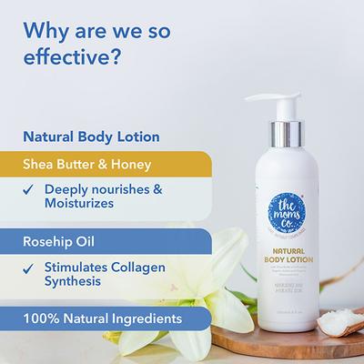 The Moms Co. Natural Body Lotion with Shea Butter & Rosehip Organic Jojoba 200ml - Lotions & Creams