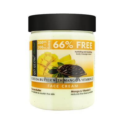 Berina Go Glow By Berina Cocoa Butter with Mango & Vitamin E Face Cream 500 ml - Skin-Treatment