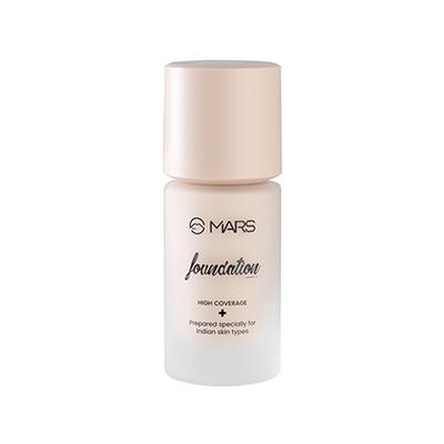 Mars Foundation with High Coverage Liquid Formula - 01 40 ml - Foundation