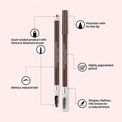 Miss Claire Waterproof Eyebrow Pencil 05 Creamy Chocolate (Mascara Brush) 1.4 Gm - Eyebrow Pencils & Enhancers